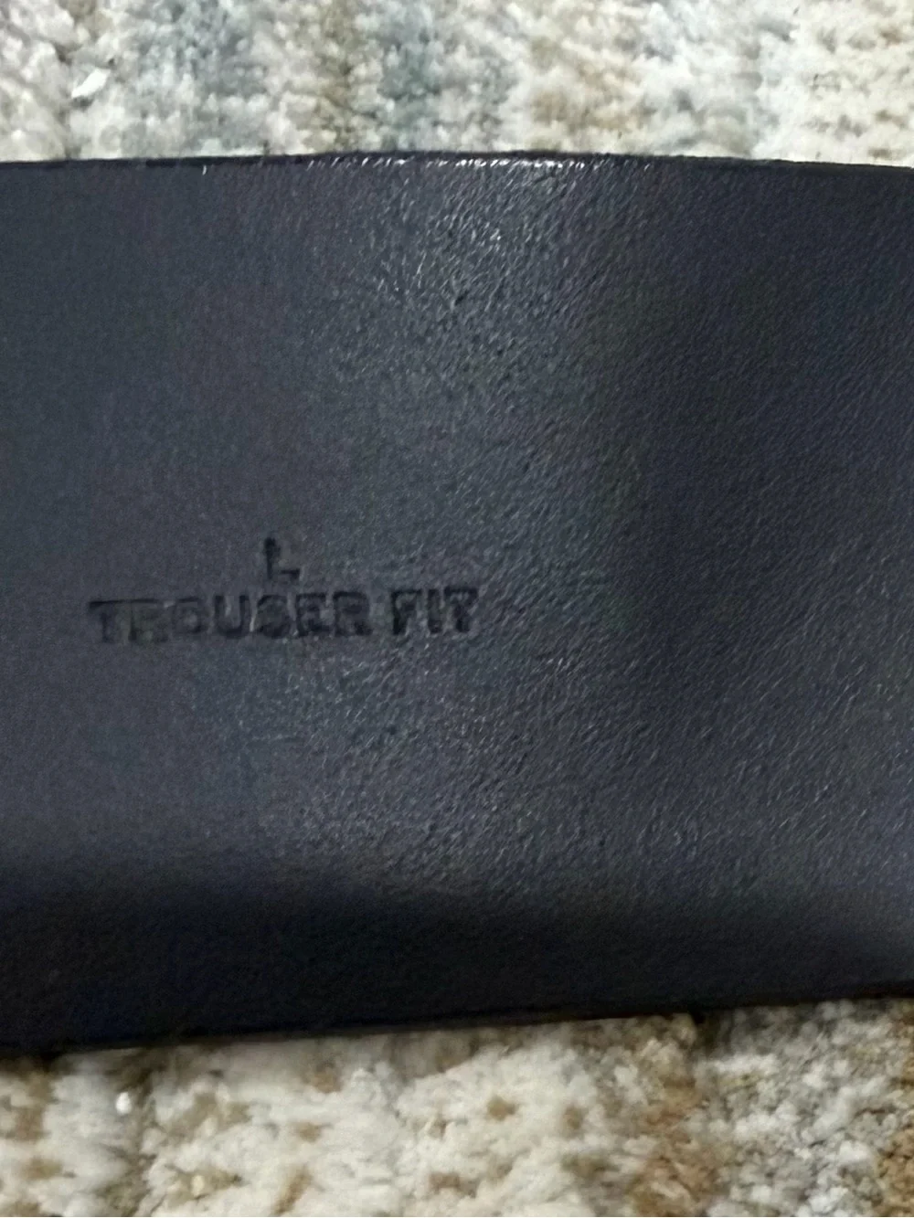 Treasure & Bond Black Embossed Logo Leather Belt